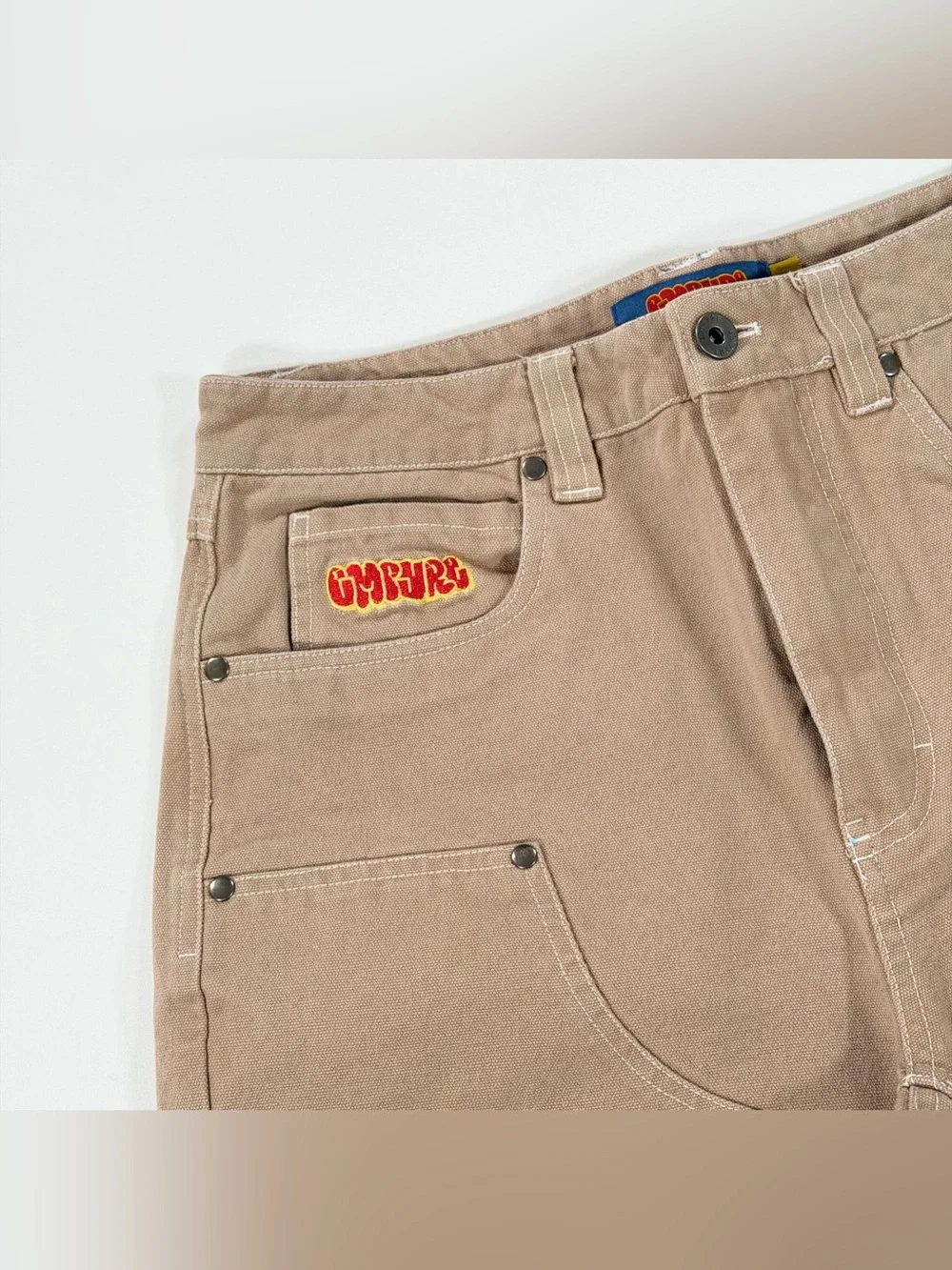 Empyre Khaki Double Knee Skateboarding Pants Size 30x26 Tan Baggy Work Carpenter